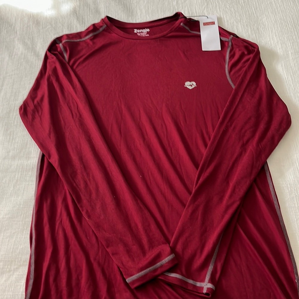 Zengjo Maroon Long Sleeve Tee